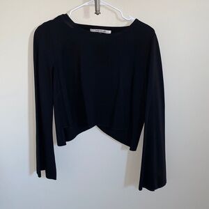 Mossaic Crop Flare Arm Sweatshirt